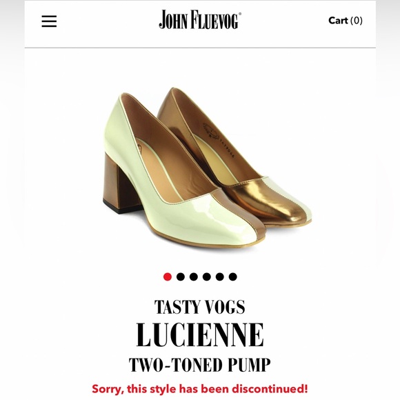 John Fluevog Shoes - Fluevog Tasty Vogs Lucienne Discontinued Two-Tone Mod Pump